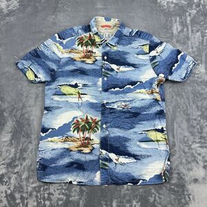 Tommy Bahama Shirt Mens M Relax Island Fit Hawaiian Surfer Ocean Marlin Sailboat